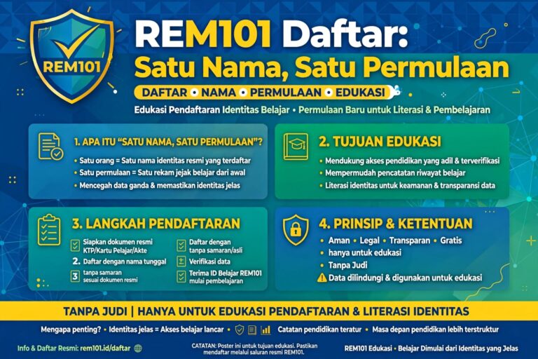 REM101 Daftar: Satu Nama, Satu Permulaan